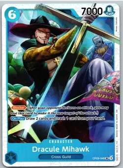Dracule Mihawk OP09-048 Super Rare Emperors in the New World One Piece NM - Image 1