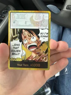 One Piece Luffy Ring That Golden Bell!! Gold Foil Don!! Bandai English Card - Image 1
