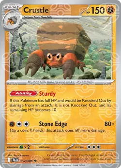 Crustle 052/086 Master Ball Holo Black Bolt BLK English Pokemon Card NM - Image 1