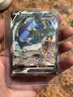 Pokemon TCG Rayquaza V 194/203 Evolving Skies Rare Sword & Shield Alt Art Holo - Image 1