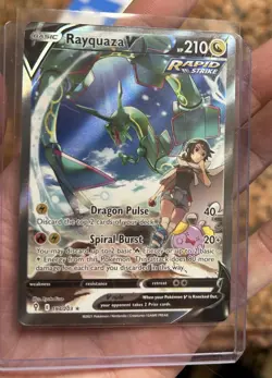 Pokemon TCG Rayquaza V 194/203 Evolving Skies Rare Sword & Shield Alt Art Holo - Image 2
