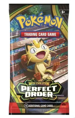 Pokemon TCG Perfect Order Booster Pack Meowth Mega Evolution Regular Age 6+ - Image 1
