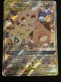 Pokemon Togepi & Cleffa & Igglybuff GX 143a/236 Alternative Art Promo Tag Team - Image 1