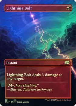 Lightning Bolt Foil Borderless Double Masters 2022 NM MTG - Image 1