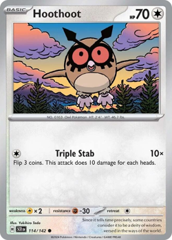 4x Hoothoot 114/142 Stellar Crown NM/M Pokemon Playset x4 - Image 1