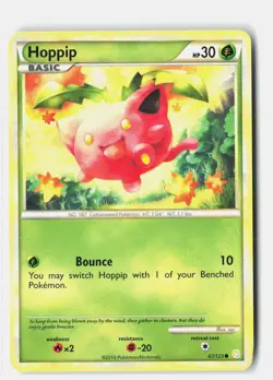 Hoppip 67/123 Common HeartGold & SoulSilver Pokemon Lightly Played sui - Image 1