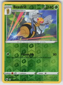 Beedrill 004/073 Uncommon Champion's Path Pokemon Reverse Holo Near Mint - Image 1