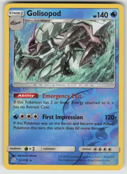 Golisopod 51/236 Holo Rare Unified Minds Pokemon Reverse Holo Near Mint - Image 1