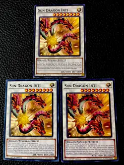 Sun Dragon Inti (X3) Yugioh 1st Edition (New) Mixed Lot - Image 1