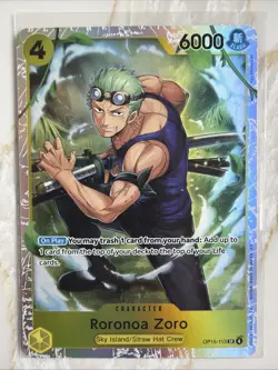 Bandai One Piece Roronoa Zoro Character OP15-113 SR Alt Art Foil English 6000 - Image 1