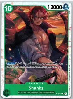 Shanks (028) OP13-028 Super Rare Carrying On His Will One Piece NM - Image 1