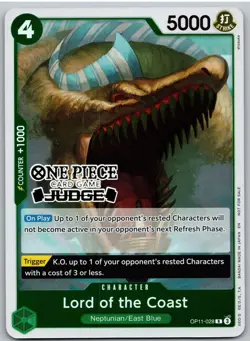 Lord of the Coast OP11-028 Rare A Fist of Divine Speed One Piece NM - Image 1