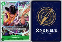 Cavendish (Zoro Deck) EB01-012 Super Rare Learn Together Deck Set One Piece NM - Image 3