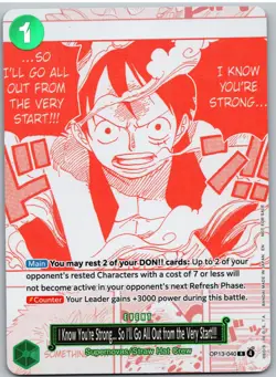I Know You're Strong. So I'll Go All Out from the Very Start OP13-040 One Piece - Image 1