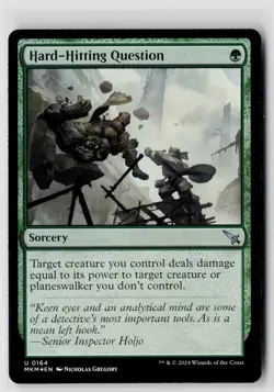 MTG MKM Karlov Manor Hard-Hitting Question Foil x4 NM Uncommon - Image 1