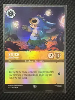 Disney Lorcana TCG Stitch - Alien Dancer EPIC 207/204 Fabled NM Holo - Image 1