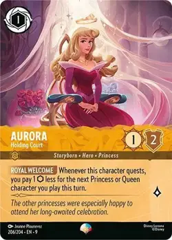 Disney Lorcana Fabled - Aurora, Holding Court - Epic Holofoil EN 9 206/204 NM - Image 1