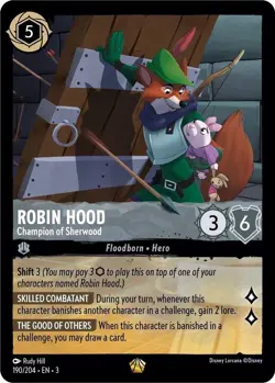 Robin Hood 190/204/EN-3/Into the Inklands/Disney Lorcana/TCG/Legendary - Image 1