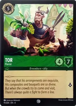 91/204 TOR FLORIST URSULAS RETURN COMMON DISNEY LORCANA CARD - Image 1