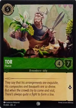 91/204 TOR FLORIST URSULAS RETURN FOIL COMMON DISNEY LORCANA CARD - Image 1