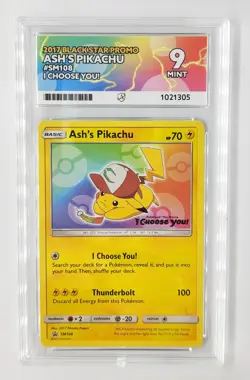 Pokemon TCG Ace 9 Ash's Pikachu SM108 Black Star Promo Card - Image 1