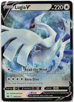 Lugia V Promo SWSH: Sword & Shield Promo Cards SWSD Colorless Holofoil SWSH301 - Image 1