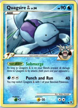 Pokemon Card - Quagsire GL 76/111 Rising Rivals Common Lightly Played - Image 1