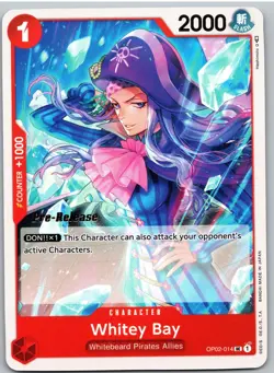 Whitey Bay OP02-014 Uncommon Paramount War Pre-Release Cards One Piece NM - Image 1