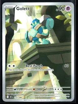 2025 Scarlet & Violet - Black Bolt Golett #122 Illustration Rare Pokemon Card - Image 1