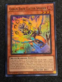 Yu-Gi-Oh Goblin Biker Clatter Sploder PHNI-EN009 1st Edition Super Rare Card NM - Image 1