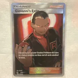 Pokemon Card Giovanni's Exile 67/68 Hidden Fates Full Art Trainer NM - Image 1