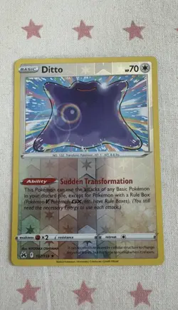 Ditto 107/159 Crown Zenith Reverse Holo Rare Pokemon TCG Card - Image 1