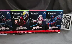 SDCC 2025 Magic The Gathering x Marvel Spider-Man Complete 5 Deck Set w/ Playmat - Image 4