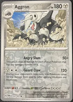 Aggron 122/167 Sv06: Twilight Masquerade Reverse Holo - Pokemon Card - Image 1