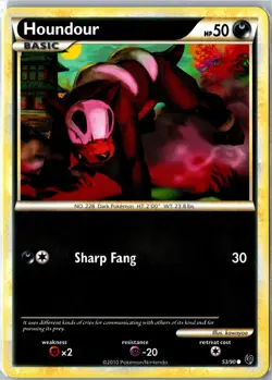 Pokemon Card - Houndour 53/90 HGSS Undaunted Common Lightly Played - Image 1