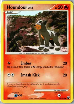 Pokemon Card - Houndour 69/106 Great Encounters Common Lightly Played - Image 1
