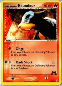 Pokemon Card - Team Magma's Houndour 35/95 Team Magma vs Team Aqua Uncommon HP - Image 1