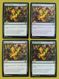 Giant Growth x4 The Brothers' War 4x Playset Magic the Gathering MTG - Image 1