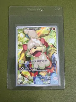 Hisuian Growlithe Illustration Rare 181/167 Twilight Masquerade Pokemon English - Image 1