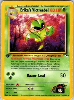 Erika's Victreebel 026/132 Gym Heroes Pokemon HP 1st Edition - Image 1