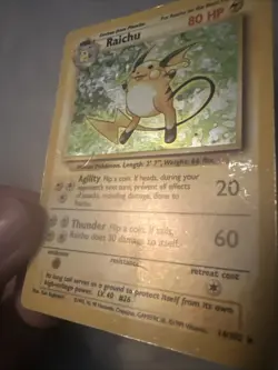 Raichu 14/102 – Base Set – 1999 Pokemon Damaged - Image 3
