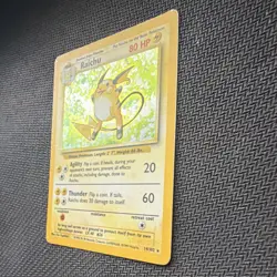 Pokemon Raichu 14/102 Base Set 1999 Stage 1 80 HP Holo Rare WOTC English - Image 2