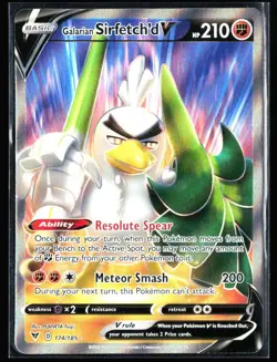 2020 Sword & Shield - Vivid Voltage Galarian Sirfetch’d V #174 Full Art Pokemon - Image 1