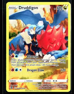 2022 Sword & Shield Series - Silver Tempest - Trainer Gallery Druddigon #TG9 - Image 1