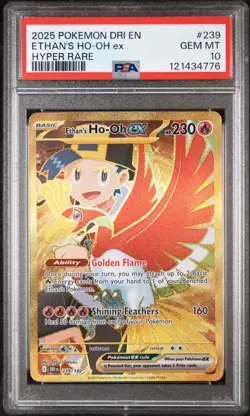 Ethans Ho-oh ex 239 Destined Rivals Holo Hyper Rare PSA 10 Pokemon - Image 1