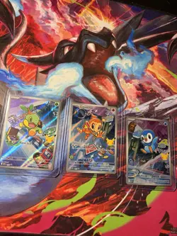 Pokemon TCG Set Of 3 First Partner Illustration Series 1 Gen 4 Sinnoh Starters - Image 1