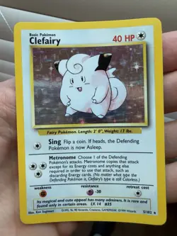 Pokemon Clefairy Base Set 5/102 Holo - Image 2