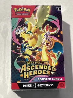 Pokemon TCG: Mega Evolution Ascended Heroes Booster Bundle (6 Packs) Mint SP 🔥 - Image 1