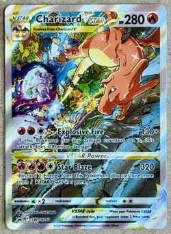 POKEMON SWORD & SHIELD CHARIZARD VSTAR BLACK STAR PROMO HOLO SWSH262 NM+ MEWTWO - Image 1