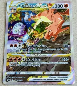 POKEMON SWORD & SHIELD CHARIZARD VSTAR BLACK STAR PROMO HOLO SWSH262 NM+ MEWTWO - Image 2